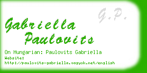 gabriella paulovits business card